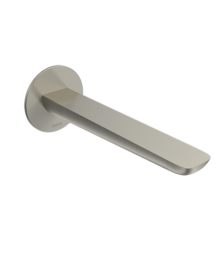 Parisi Slim II Wall Bath Spout 190mm - Brushed Nickel - S2.02WF190.41