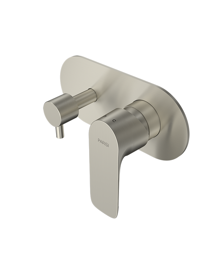 Parisi Slim II Wall Mixer with 2-Way Diverter - Brushed Nickel - S2.04.41