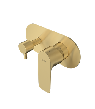 Parisi Slim II Wall Mixer with 2-Way Diverter - Brushed Brass - S2.04.46