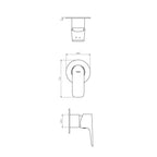 Parisi Slim II Wall Mixer - Fucile - S2.05.50