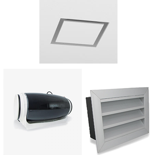 Expella Shadowline Square Silent Exhaust Kit - 1SLD400Q + 1406220