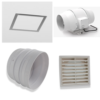 Expella Shadowline Square Standard Exhaust Kit - 1SLD280SQ + 1406530