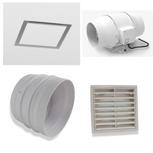 Expella Shadowline Square Standard Exhaust Kit - 1SLD280SQ + 1406530