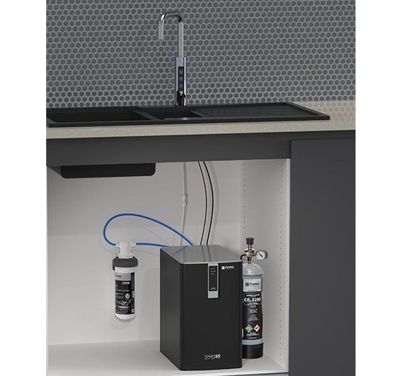 Puretec Filtered Sparkling, Chilled & Ambient Under Sink unit - Chrome SPARQ-S5-CH