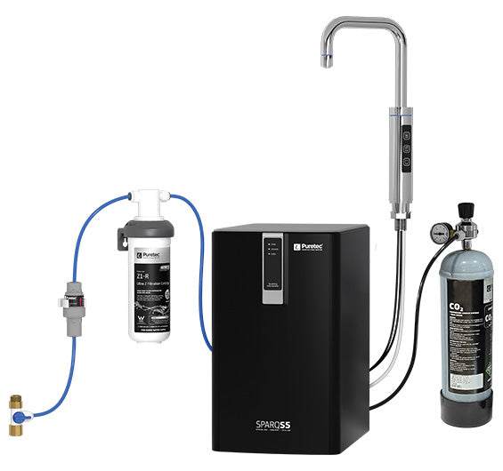 Puretec Filtered Sparkling, Chilled & Ambient Under Sink Unit - LF Chrome SPARQ-S5-CH - SPARQ-S5-CH-LF