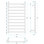 Thermorail 240V Straight 700 Round Heated Towel Rail - SR69MB Matte Black