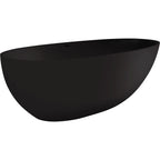 Fienza Bahama 1685mm Freestanding Stone Bath with Overflow - Matte Black - ST03-MB