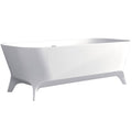 Fienza Hampton 1600mm Freestanding Stone Bath With Overflow - Matte White - ST17
