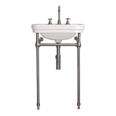 Turner Hastings Stafford 51 x 43 Nuovo Console Basin Stand - 1 Tap Hole - Gloss White