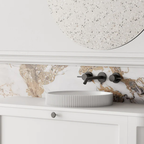 Cassa Design V-Groove Semi Inset Basin - Matte White - VG363612