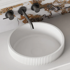 Cassa Design V-Groove Semi Inset Basin - Matte White - VG363612