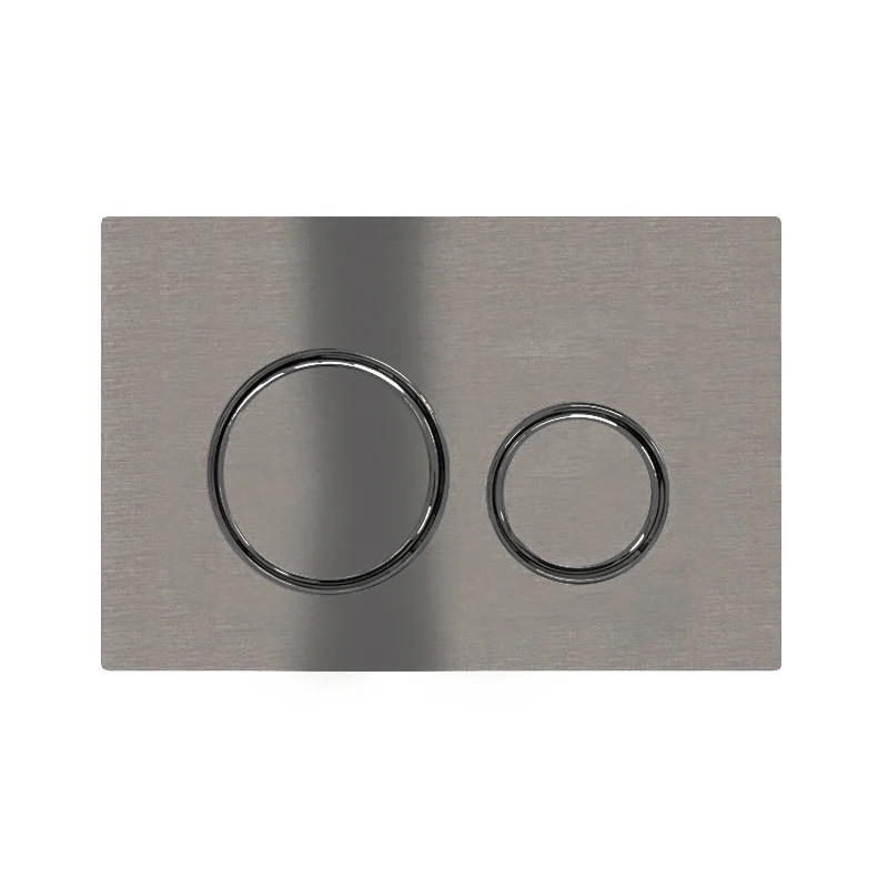 Meir Sigma 21 Dual Flush Plate by Geberit PVD - Shadow Gun Metal - 115.884.00.1-PVDGM