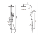 Oliveri Monaco Dual Shower Set - Chrome - MO36342CR