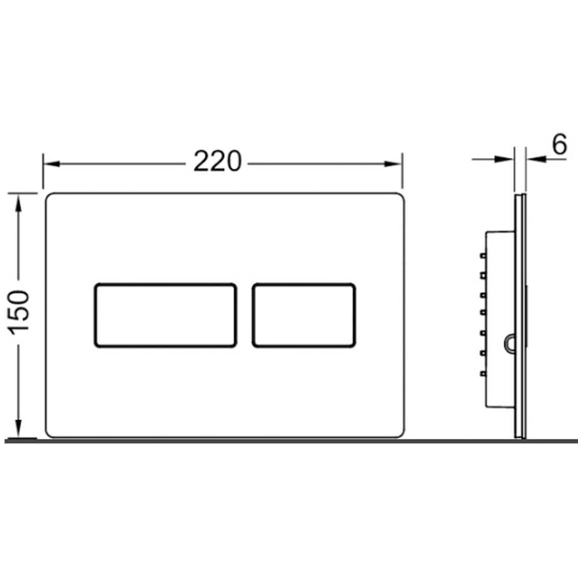 TECEsolid Flush Plate - Stainless Steel - 9.240.434