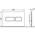 TECEsolid Flush Plate - Matte Black - 9.240.416
