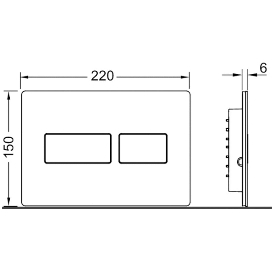 TECEsolid Flush Plate - Matte Black - 9.240.416
