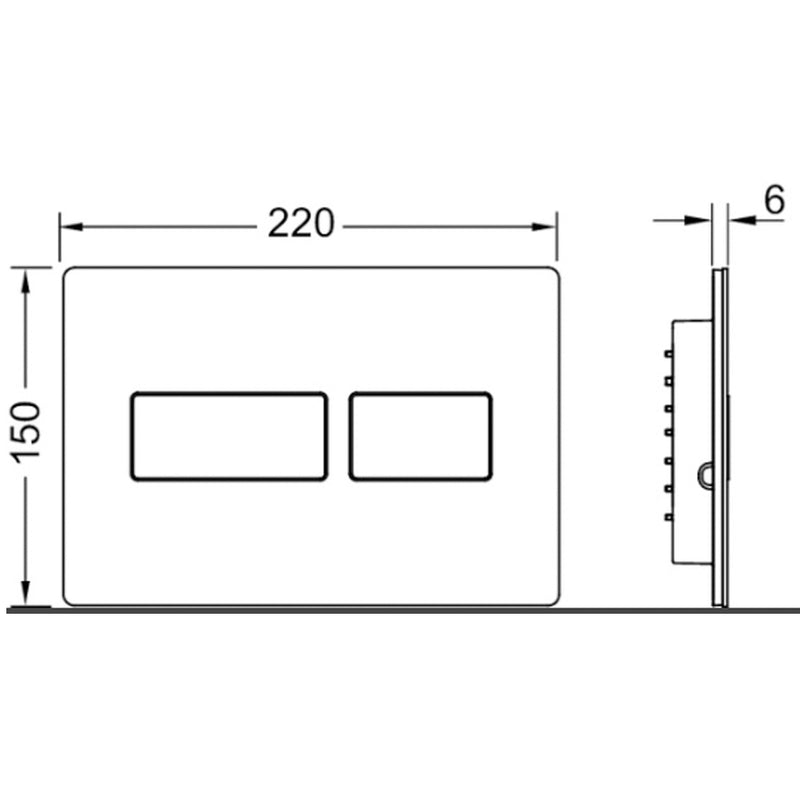 TECEsolid Flush Plate - Chrome