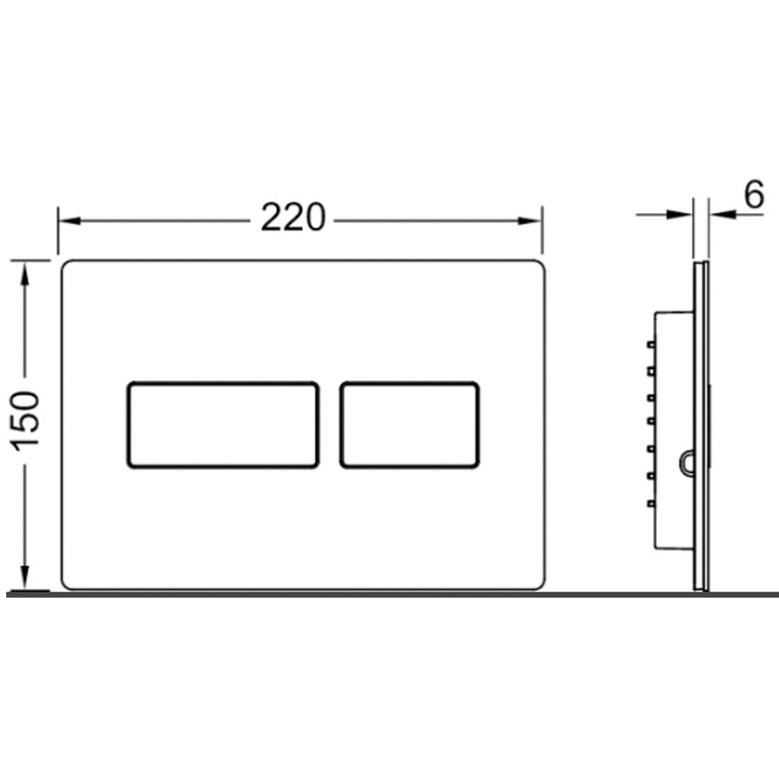 TECEsolid Flush Plate - Gloss White - 9.240.432