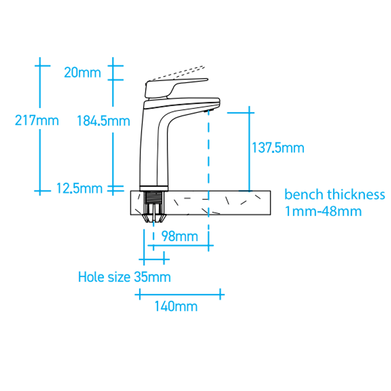 Billi B4000 with XL Levered Dispenser Boiling & Ambient Tap - Matte White