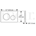 Meir Sigma 21 Dual Flush Plate by Geberit Tiger Bronze - 115.884.00.1-BB