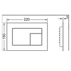 TECEvelvet Flush plate - Deep Black - 9.240.732