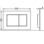 TECEnow Flush Plate - Gloss Black - 9.240.403