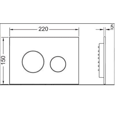 TECEloop ABS Flush Plate - Gloss Black - 9.240.924