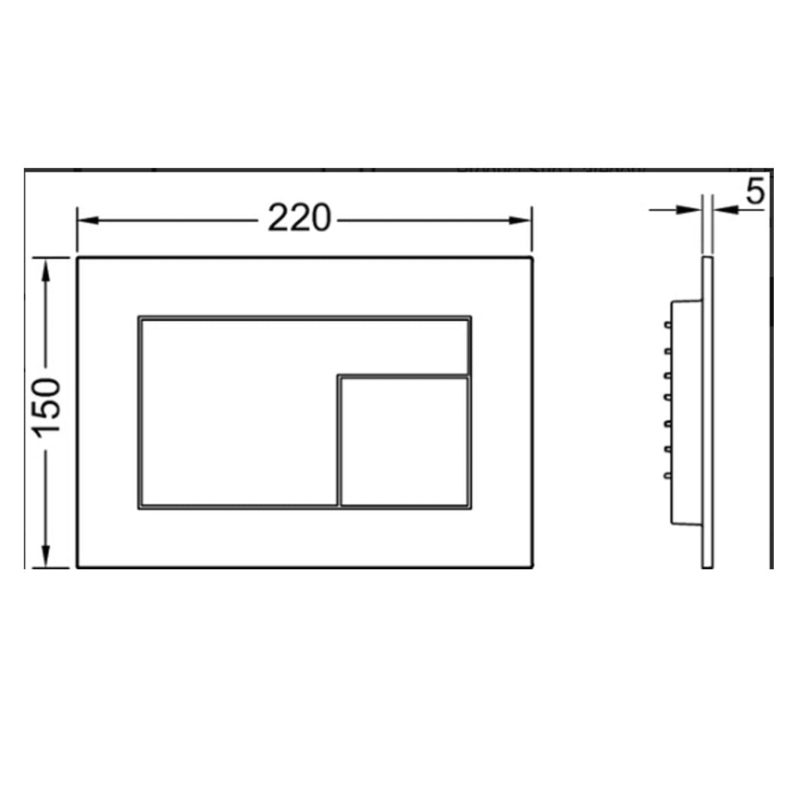 TECEvelvet Flush plate - Stone Grey - 9.240.734