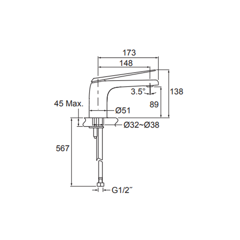 Kohler Avid Basin Mixer - Chrome - 97345T-4ND-CP