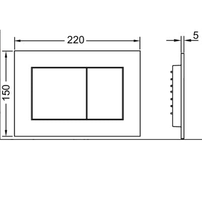 TECEnow Flush Plate - Matte Black - 9.240.407