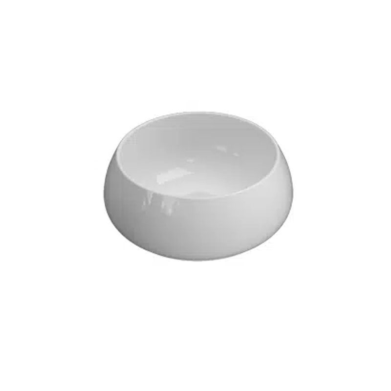Globo T-Edge Organic Round Countertop Basin 350mm - Gloss White