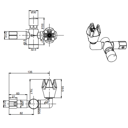 Gentec Timed Flow Bubbler - Lead Free Chrome - TFTLF8000