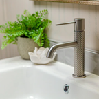 Greens Textura Basin Mixer - Brushed Stainless - 18302553