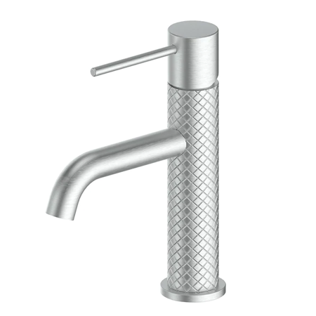 Greens Textura Basin Mixer - Brushed Stainless - 18302553