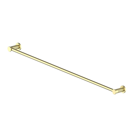Greens Textura Single Towel Rail - Brushed Brass - 183136