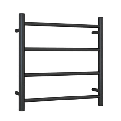 Thermogroup SR25MB 4 Bar Straight Round Heated Towel Ladder 550mm includes Dual Control Thermostat - Matte Black