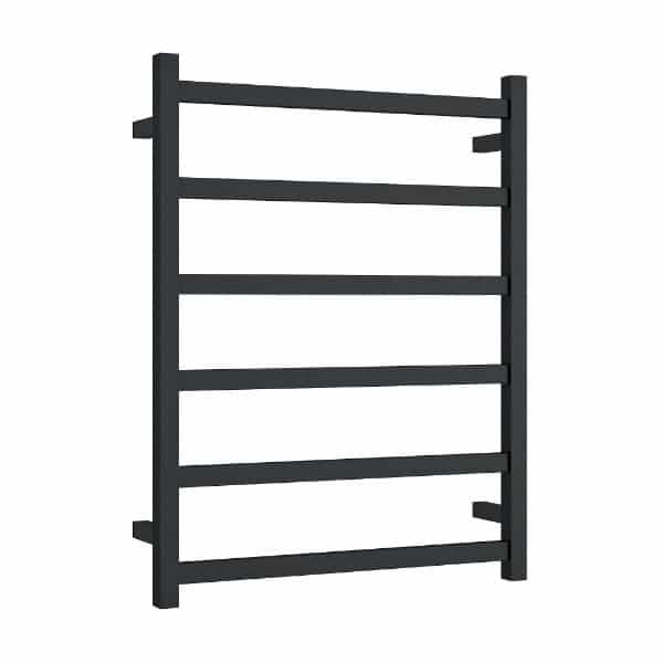Thermorail 240V Square 600 Heated Towel Ladder - BS48MB Matte Black
