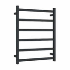 Thermorail 240V Square 600 Heated Towel Ladder - BS48MB Matte Black