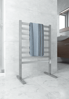 Thermogroup 240V Freestanding 590 Straight/Round Heated Towel Rail - FS55E Polished Stainless Steel