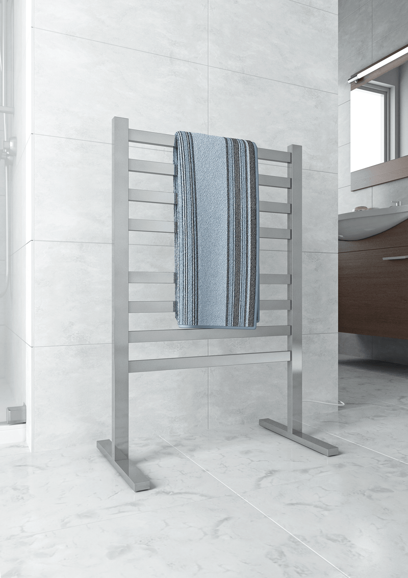 Thermogroup Freestanding Straight/Round Heated Towel Rail 590 x 900mm