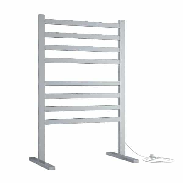 Thermogroup 240V Freestanding 590 Straight/Round Heated Towel Rail - FS55E Polished Stainless Steel