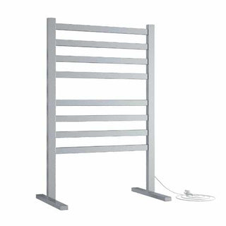 Thermogroup 240V Freestanding 590 Straight/Round Heated Towel Rail - FS55E Polished Stainless Steel
