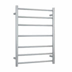 Thermorail 240V Straight 600 Round Heated Towel Rail - SRB44M Brushed Stainless Steel