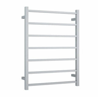 Thermogroup 240V Straight 600 Square Ladder Heated Towel Rail - SSB44M Brushed Stainless Steel