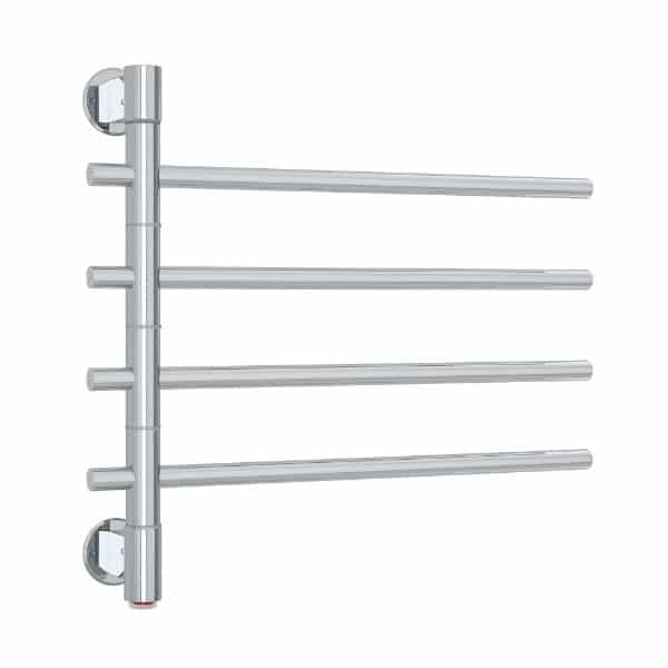 Thermorail 240V Straight/Round 600 Swivel Heated Towel Rail - SV24 Polished Stainless Steel