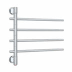 Thermorail 240V Straight/Round 600 Swivel Heated Towel Rail - SV24 Polished Stainless Steel