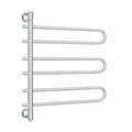 Thermorail 240V Straight/Round 675 Swivel Heated Towel Rail - SV43 Polished Stainless Steel