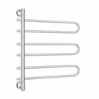 Thermorail 240V Straight/Round 675 Swivel Heated Towel Rail - SV43 Polished Stainless Steel