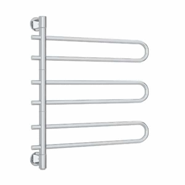 Thermorail 240V Straight/Round 675 Swivel Heated Towel Rail - SV43 Polished Stainless Steel