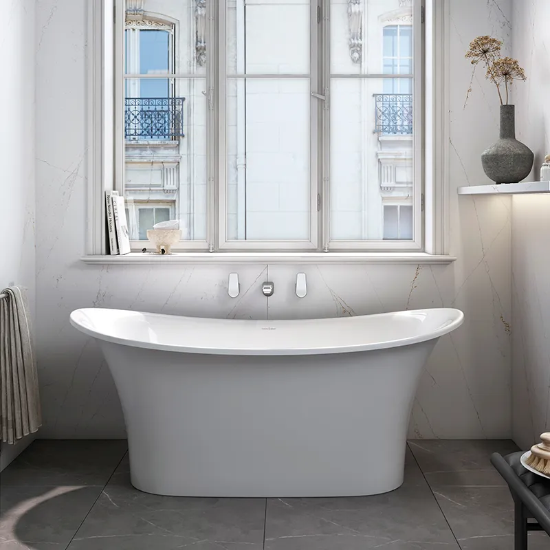 Victoria + Albert Toulouse 1500mm Freestanding Bath - Gloss White - TO1-N-SW-NO